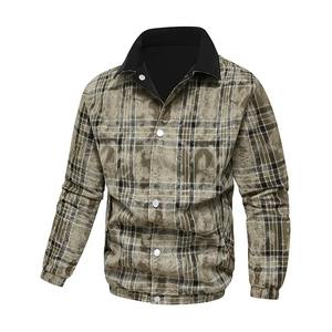 Chaqueta de bombardero informal de primavera para hombre, ropa Reversible para hombre, chaquetas sueltas Vintage para exteriores de otoño, abrigos de béisbol de moda con solapa para hombre - Product Image 6