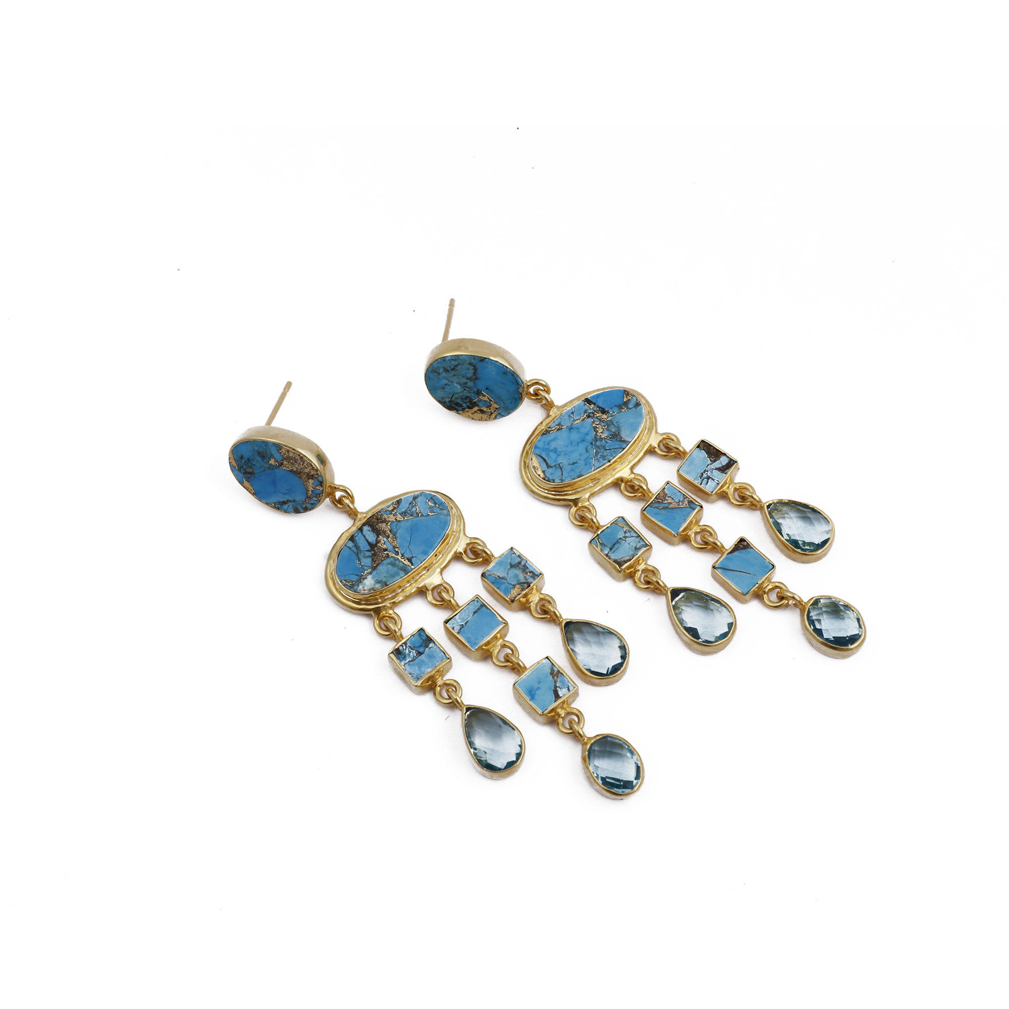 Blue Mohave Turquoise with Aqua Quartz