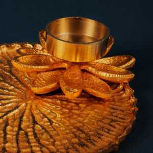 Thali Dorado para Pooja con Lámparas de Aceite, Set de Accesorios para Festivales y Rituales - Product Image 5