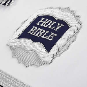 Wholesale Hand Embroidered Masonic Regalia Apron Good Quality Blue Masonic Master Mason Apron - Product Image 3