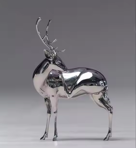 Sculpture unique SHINE DEERS en aluminium de haute qualité Art animalier parfait pour la décoration intérieure par décor impex - Product Image 3