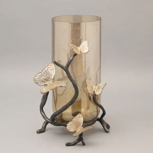 Ensemble de vases à fleurs en métal artistique de haut niveau, luxe léger, design irrégulier, décorations pour l'arrangement floral pour le salon - Product Image 5