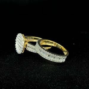 Venta al por mayor de alianzas de oro de 10K con diamantes naturales de 2,65 quilates, diseño de cuatro líneas de eternidad completa para fiestas de aniversario - Product Image 3