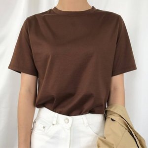 Vente chaude 100% coton surdimensionné femmes T-shirts mode personnalisé imprimé T-shirts180-250 GSM T-shirts pour les femmes - Product Image 6