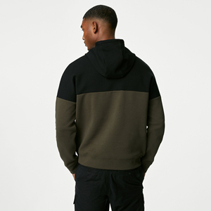 Sudadera con Capucha Oversize Casual para Hombre, Personalizada al por Mayor, de Alta Calidad, 100% Algodón, Estampado Negro, Manga Larga, Holgada - Product Image 2