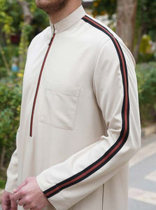 Fábrica de fabricación de moda thobes nuevos estilos ropa islámica árabe Jubba diseño hombres árabe Thobe para hombres Qatar elegante - Product Image 3