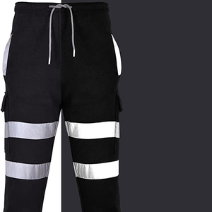 One Color With <b>Reflective</b> <b>Tape</b> Men Road Work High Visibility Overalls Pocket Work Casual Trouser Pants <b>Reflective</b> Trousers - Product Image 6
