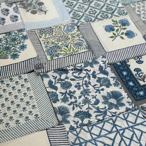 Hermosas servilletas de algodón hechas a mano al por mayor servilletas de algodón impresas con bloques de mano - Product Image 2