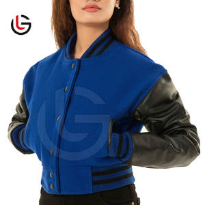 Chaqueta con letras recortada para mujer de talla grande, venta al por mayor, chaqueta con letras recortada sostenible para mujer - Product Image 1