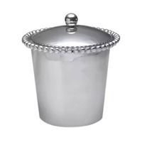 Seau à glace pour bière personnalisé en acier inoxydable finition chromée martelée avec couvercle pour le refroidissement de la bière, idéal pour les mariages, écologique