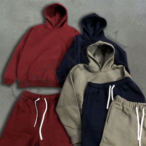 เสื้อสวมศีรษะทรงหลวมมีฮู้ดและกางเกงโอเวอร์ไซส์สำหรับผู้ชายผ้าคอตตอน100% 600 GSM โลโก้ตามสั่ง - Product Image 6