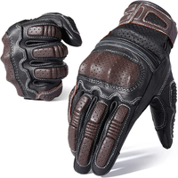 Guantes de moto con pantalla táctil para hombre, guantes de moto de dedo completo, transpirables, para carreras