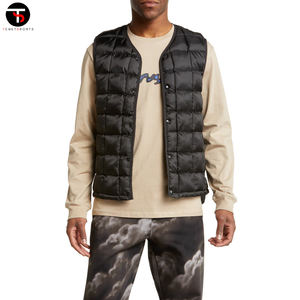 OEM High Quality Casual Wear Trendy New Fashion Winter Men Outdoor Sleeveless <b>Black</b> Puffer <b>Vest</b> - Product Image 4
