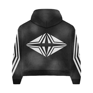 Survêtement personnalisé pour hommes avec patch en détresse sweat à capuche zippé pantalon évasé survêtement pantalon de survêtement unisexe lavé à l'acide et ensemble de sweat à capuche - Product Image 3