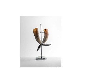 Decoración de Hogar Creativa Hecha a Mano con Soporte de Acero Elegante y Cuerno de Búfalo Natural, Estilo Moderno de Casa de Campo para Bodas, Multipieza - Product Image 4