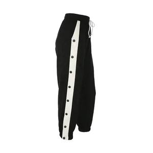 Pantalon de jogging boutonné à bretelles latérales à la mode pour hommes et femmes, matériaux personnalisés et respirants pour l'entraînement des femmes - Product Image 2