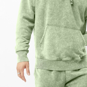 Sudadera con capucha lavada con ácido Vintage pesado para hombre con logotipo personalizado y estampado de patrón sólido Sudadera con capucha de diseñador de talla grande XS de invierno Disponibilidad OEM - Product Image 3