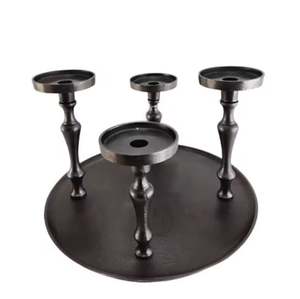 ที่ยึดหลอดไฟรูปตัว T-Light โลหะโลหะสีเงินโบราณสำหรับตกแต่งบ้านดีไซน์ใหม่ทำด้วยมือฐาน - Product Image 2