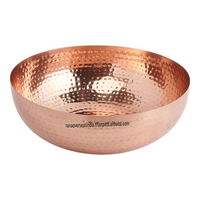 Élégante corbeille à fruits en cuivre pur sculpté, moderne, de haute qualité, diamètre 14 pouces, plat décoratif élégant pour service et présentation, décoration intérieure