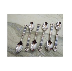 Elegante juego de cubiertos de acero inoxidable con mango de madreperla Cubiertos de lujo Vajilla de comedor para uso familiar, doméstico y de fiesta - Product Image 4