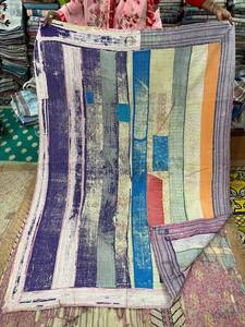 Handmade Eco-Friendly Cotton Kantha <b>Patchwork</b> Reversible Quilt Bedspread Soft Lightweight Floral Boho <b>Bedding</b> Blanket - Product Image 5