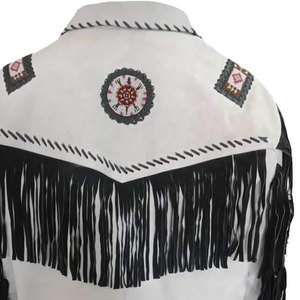 Chaqueta Vaquera de Cuero Genuino para Hombre con Costuras Resistentes, Cuello Alto, Impermeable y Transpirable para Uso en Exteriores en Invierno - Product Image 6