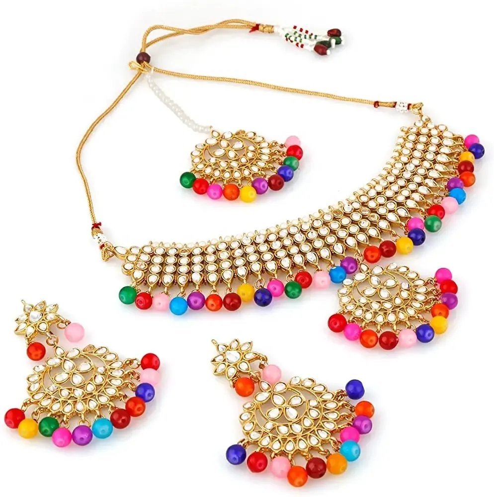 wholesale kundan polki copper Designer Exclusive Indian Pearl Kundan Polki Fashion Imittation Jewellery Artificial