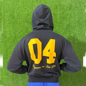 2025 Designer pull à capuche pour hommes garçons 100% coton Style uni numérique grande taille Fitness vêtements pour l'hiver en gros - Product Image 4