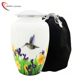 Precio de fábrica al por mayor, urnas de cremación de Metal de estilo americano, colibrí, ceremonia funeraria, cenizas conmemorativas, tarro de recuerdo, fabricación - Product Image 1