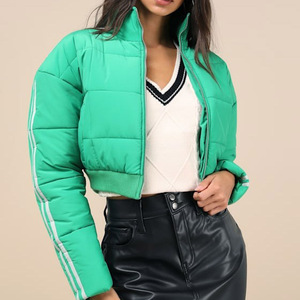 Veste matelassée imperméable pour femmes, veste d'hiver courte et chaude, veste bomber courte, parkas pour filles, OEM - Product Image 6