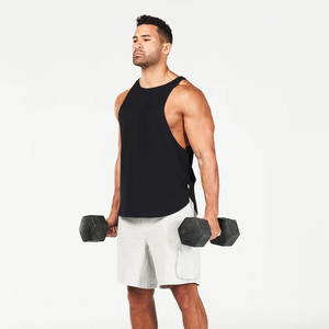Camiseta sin mangas ligera para hombre al por mayor, ropa de gimnasio transpirable de algodón y poliéster con mangas sin mangas, éxito de ventas - Product Image 6