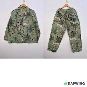 Conjunto indio de pijama de algodón suave hecho a mano para mujer, vestido de noche cómodo para verano y primavera para damas de honor, regalo de boda - Product Image 1