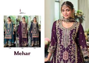 Elegante Chinon Salwar Kameez con Hermoso Bordado Traje Ideal para Bodas Fiestas y Ocasiones Especiales - Product Image 6