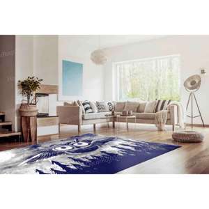 Alfombra con Pintura de Búho Azul Marino, Alfombra Impresa, Personalizada, para Salón, Abstracta, Animal, Alfombra de Terciopelo de Lujo - Product Image 5