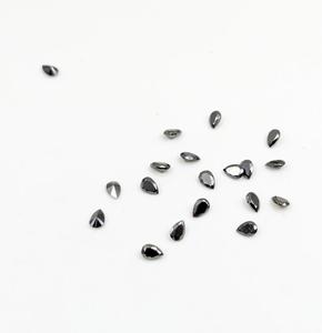 Diamant noir pierres à facettes forme de poire naturelle coupe lâche pour bijoux personnalisés haute qualité coupe pierre diamant perle en gros - Product Image 3
