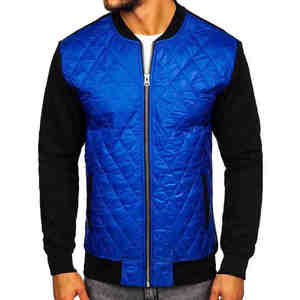 Bomber à col montant en cuir pour hommes personnalisé style de la rue hiver solide respirant séchage rapide avant prix de marque privée - Product Image 1