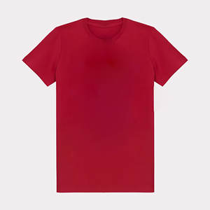 T-shirt 100% coton respirant en jersey ajusté à motifs avec design décontracté à col en O impression numérique motif solide vente en gros OEM - Product Image 4