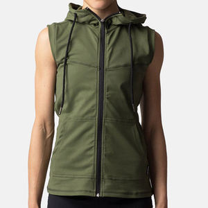 Venta al por mayor de alta calidad pullover entrenamiento sin mangas entrenamiento correr sudaderas con capucha 2023 personalizado gimnasio sin mangas mujer Sudadera con capucha - Product Image 3