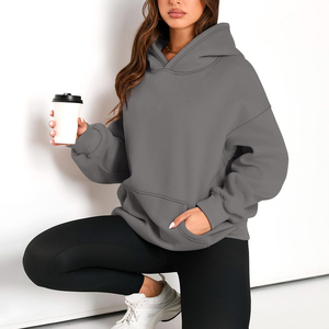 Sudadera Extra Grande para Mujer, Diseño Liso, Nueva, de Alta Calidad, 100% Algodón, Ropa de Invierno, Transpirable, Diseño Personalizado - Product Image 3