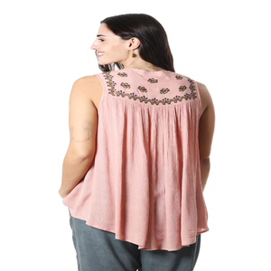 เสื้อคลุมผ้าวิสคอสปักลายดอกกุหลาบสำหรับผู้หญิงที่มีน้ำหนักเบาสไตล์ทางการสำหรับใส่ในฤดูร้อน - Product Image 2