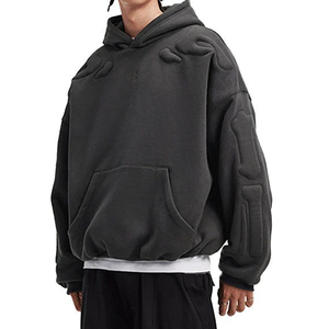 Sudaderas con capucha lavadas con ácido de gran tamaño para hombre Vintage Heavyweight 100% algodón Drop Shoulder Pullover Streetwear Sudadera con capucha para hombres - Product Image 2