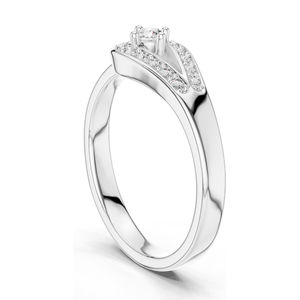 Bague pour femme en diamant de laboratoire 0,20 CT, clarté VVS-VS EF, or 18 carats, 14 carats, 10 carats et argent 925, or rose, or jaune, or blanc - Product Image 6