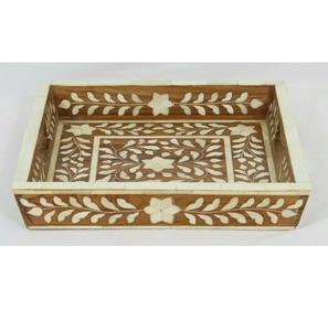 Bandeja para servir con incrustaciones de hueso artístico con reflejos de ágata - Product Image 2