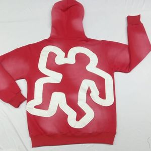 Sweat à capuche vintage unisexe avec logo personnalisé du fabricant, survêtement 3D en coton épais délavé et brodé au soleil - Product Image 4