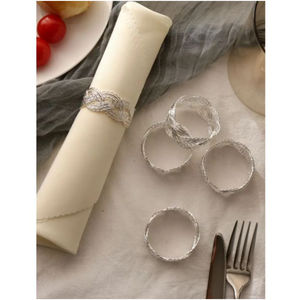 Fantaisie Design Serviette Rond Serviette Rond Argenterie Porte-Mouchoirs Classique Maison Table Décoration Serviette Tissu Anneau Titulaire - Product Image 1