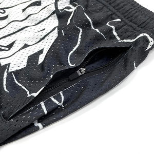 Pantalones Cortos Deportivos de Baloncesto Unisex con Estampado Personalizado, Sublimación, Malla Transpirable, Cordones, Diseño Sólido, Cintura Media - Product Image 5