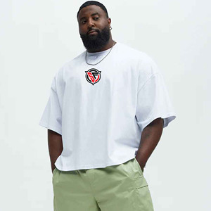 SWIFT FUSION-Camiseta personalizada de algodón pesado 100% para hombre, ropa de calle de corte regular con hombros caídos y cuello redondo, estampado Digital 'Heavy Box' - Product Image 5