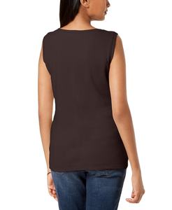 Camiseta sin mangas de poliéster transpirable para mujer, estilo vintage, ajustada, para gimnasio, deportes, baloncesto, entrenamiento, venta al por mayor - Product Image 6