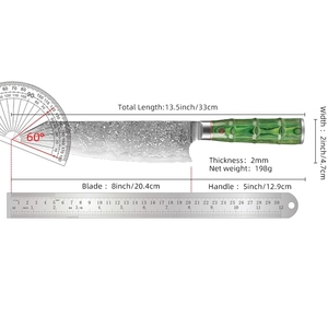 Venta al por mayor personalizado de alta calidad OEM ODM servicio profesional Damasco acero cocina Chef cuchillo con desierto hierro madera mango - Product Image 2