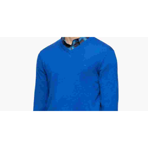 Maglione da Uomo Calvin Klein in Lana Merino con Scollo a V, Blu, Taglia XL, Stile Casual alla Moda, Logo, Cappuccio, Maniche Lunghe per la Stagione Autunnale - Product Image 2